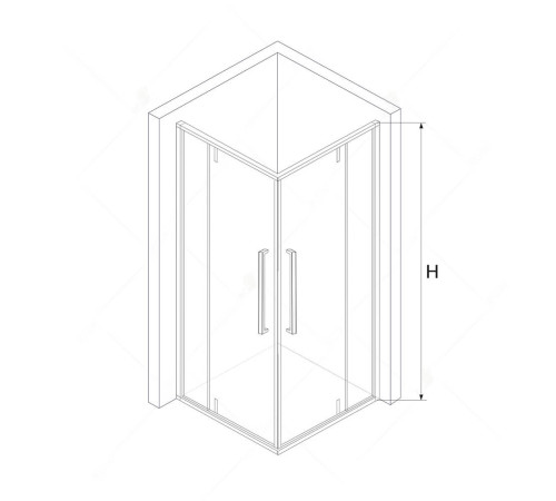 Душевой уголок RGW SV-33B 800x800 мм черный прозрачное стекло 06323388-14
