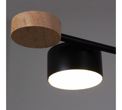 Люстра на штанге 03751 03751-0.3-08 BK+WOOD GX53
