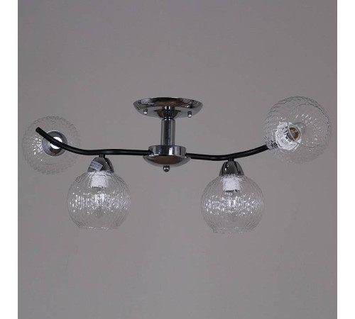 Люстра на штанге Reluce 07624 07624-0.3-04 CR+BK