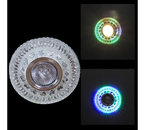 Встраиваемый светильник 10499-9.0-001CNB MR16+LED3W CL/RGB