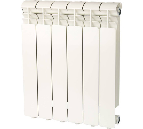 Радиатор алюминиевый Global ISEO 500 6 секций боковое подключение RAL 9010 IS05001006