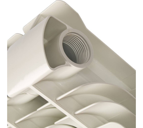 Радиатор алюминиевый Global ISEO 500 6 секций боковое подключение RAL 9010 IS05001006