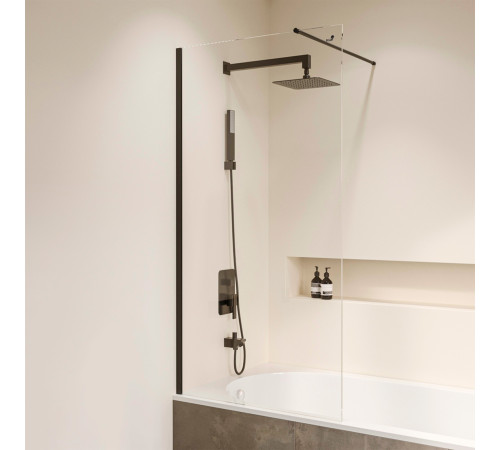 Шторка на ванну RGW Screens SC-051B 600х1500 мм профиль черный 351105106-14