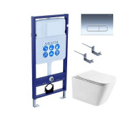 Инсталляция с унитазом AQUATEK ЛИБРА N 4в1 (рама INSP-0000001, крепеж KKI-0000002, клавиша PNS-0000007, унитаз AQ0530N-00) PNS-07
