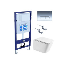 Инсталляция с унитазом AQUATEK ЛИБРА N 4в1 (рама INSP-0000001, крепеж KKI-0000002, клавиша PNS-0000007, унитаз AQ0530N-00) PNS-07