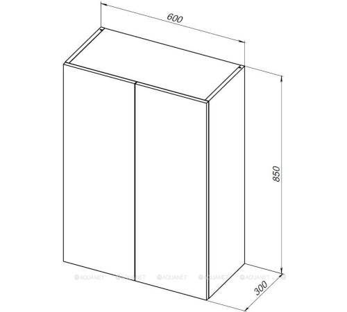 Шкаф подвесной Aquanet Вега 60 белый глянец 329128