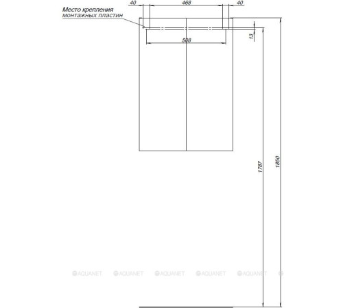 Шкаф подвесной Aquanet Вега 60 белый глянец 329128