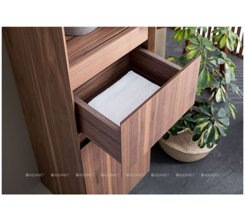 Шкаф-пенал Aquanet Нью Йорк 35 шпон орех 00203956