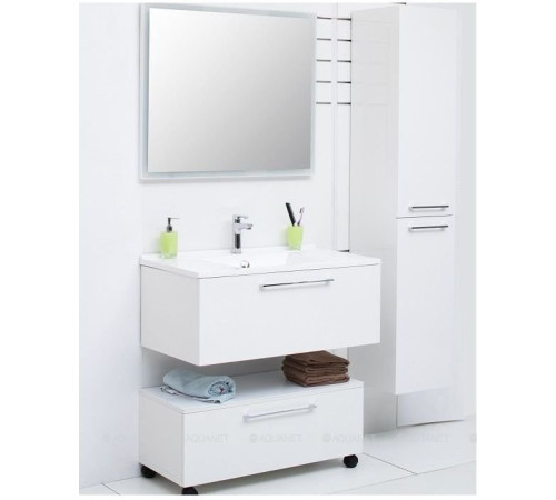 Пенал De Aqua Тока 1 R с бельевой корзиной белый 1760х350 мм 00167295