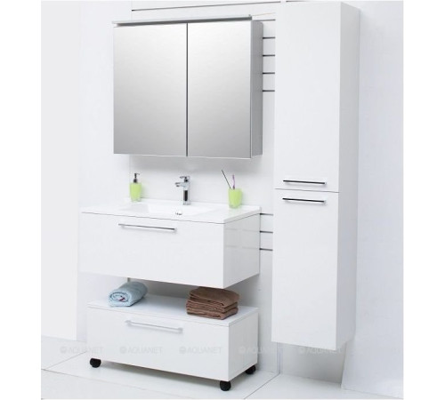 Пенал De Aqua Тока 1 R с бельевой корзиной белый 1760х350 мм 00167295