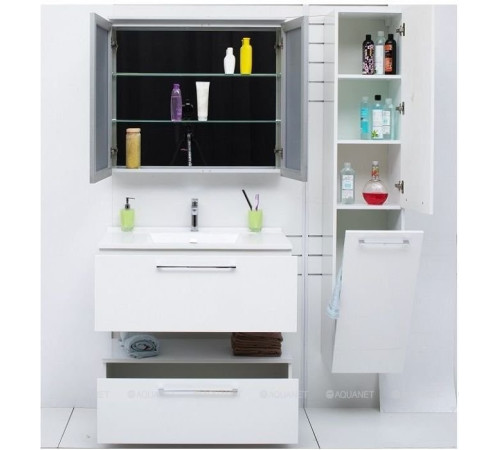 Пенал De Aqua Тока 1 R с бельевой корзиной белый 1760х350 мм 00167295