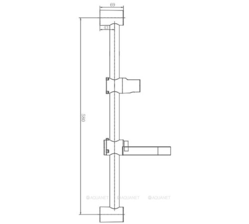 Штанга для душа Haiba HB8005 хром HB8005
