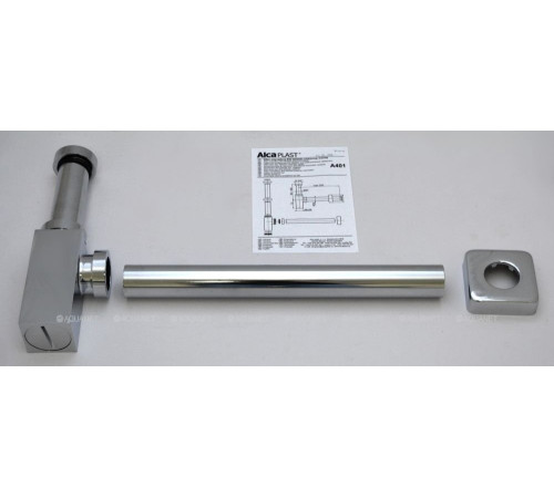 Сифон для умывальника AlcaPlast A401 Design 32 мм квадратный A401