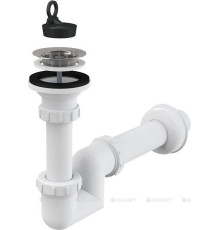 Сифон для умывальника AlcaPlast A412-DN40 S-образный с решеткой 63 мм A412-DN40