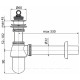 Сифон для раковины AlcaPlast Ø32 мм цельнометаллический с гайкой 5/4 A437