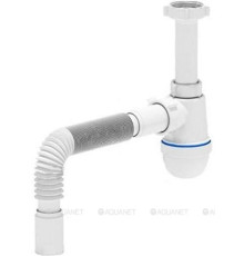 Сифон для раковины АНИ Пласт 1 1/2х32 без выпуска с гибкой трубой C0125