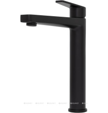 Смеситель для умывальника высокий Allen Brau ECLIPSE с донным клапаном черный матовый 5.E1002-31