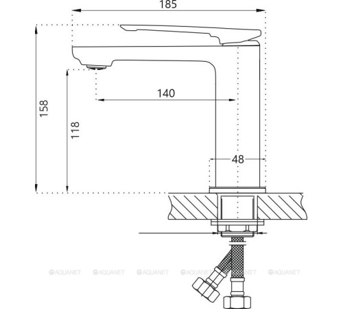 Смеситель для раковины Haiba HB10817-7 черный HB10817-7
