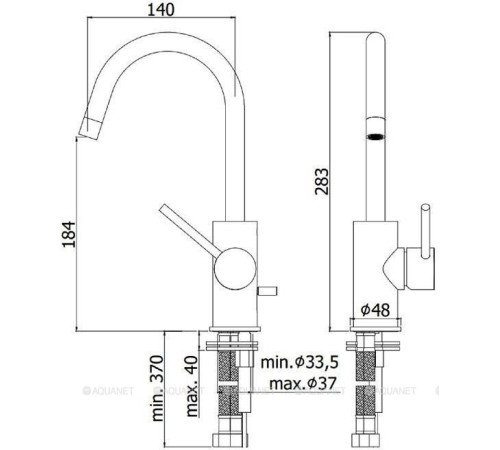 Смеситель для кухни с поворотным изливом Paffoni Light LIG078CR хром