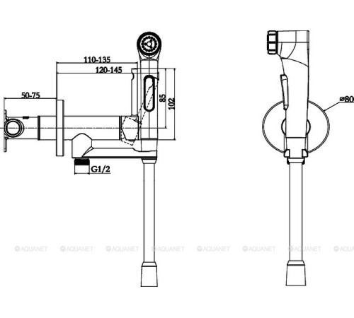 Смеситель с гигиеническим душем Jacob Delafon Elate хром E28317-CP