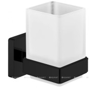 Стакан Aquanet стекло с держателем черный матовый 6584MB