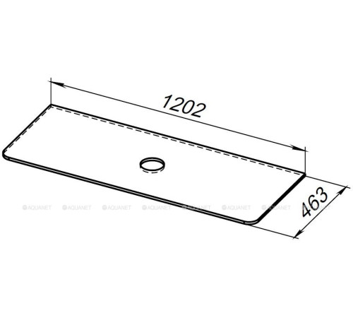 Столешница Allen Brau PARIS 120 акриловый камень сатин 1.36016.ST