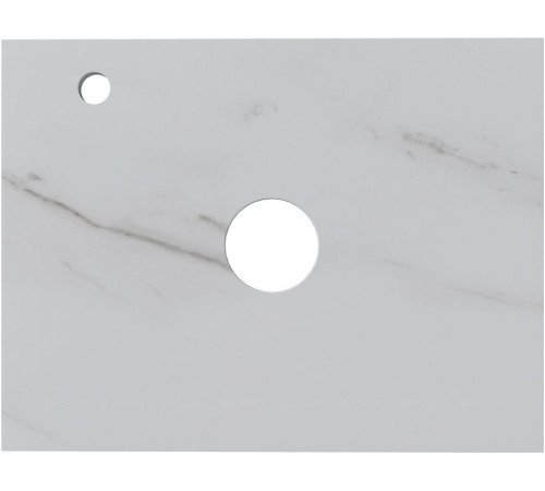 Столешница Aquanet Flat 60 с отверстием слева мрамор 00345775