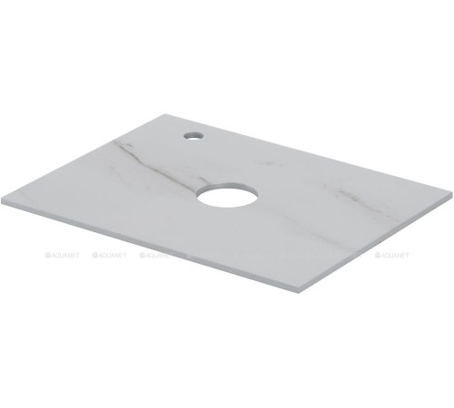 Столешница Aquanet Flat 60 с отверстием слева мрамор 00345775