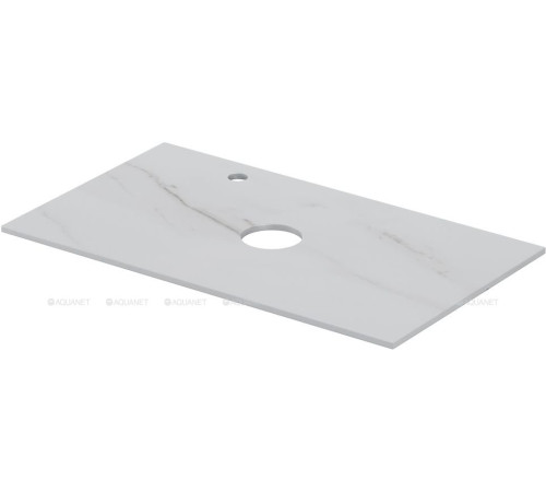 Столешница Aquanet Flat 80 с отверстием слева мрамор 00345781