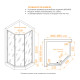 Душевой уголок трапециевидный RGW SV-82 L 900 x 900 мм 33328299-241L