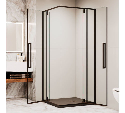 Душевой уголок RGW SV-33B 800x800 мм черный прозрачное стекло 06323388-14