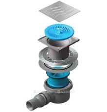 Трап точечный Pestan Tide 1 хром 150х150 мм 13000001