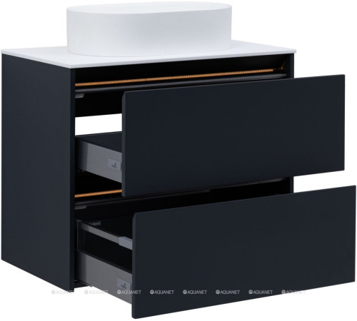 Тумба Allen Brau Activity 80 см антрацит матовый черный браш 1.34004.AM