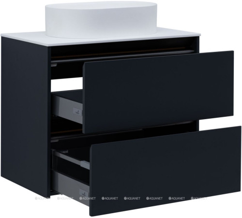 Тумба Allen Brau Activity 80 см антрацит матовый черный браш 1.34004.AM