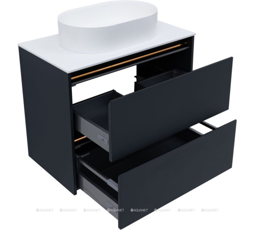 Тумба Allen Brau Activity 80 см антрацит матовый черный браш 1.34004.AM