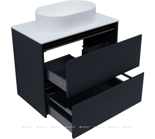 Тумба Allen Brau Activity 80 см антрацит матовый черный браш 1.34004.AM