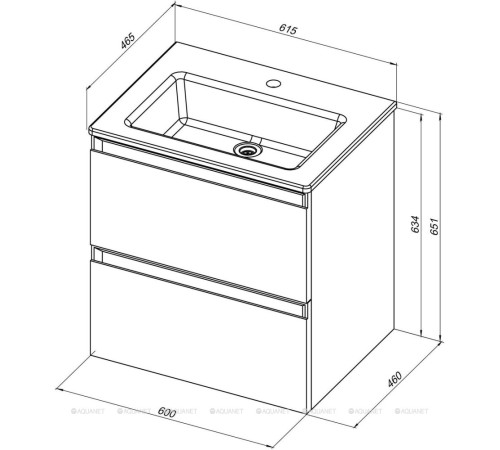 Тумба Allen Brau ECLIPSE 2.0 61 папирус матовый 1.E1001.PWM