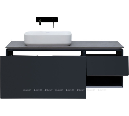 Тумба под раковину Allen Brau INFINITY 120 L 1+1 антрацит матовый 1.21006.AM