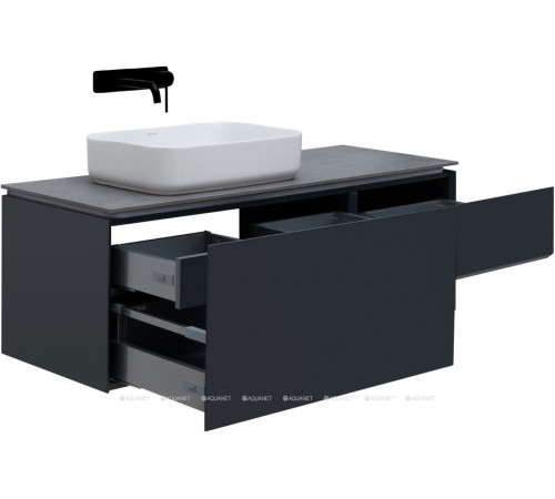 Тумба под раковину Allen Brau INFINITY 120 L 1+1 антрацит матовый 1.21006.AM
