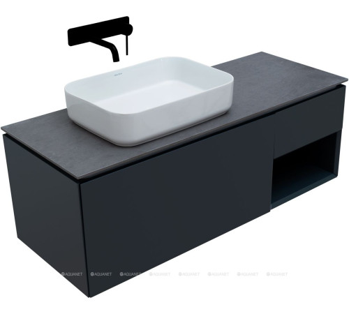 Тумба под раковину Allen Brau INFINITY 120 L 1+1 антрацит матовый 1.21006.AM