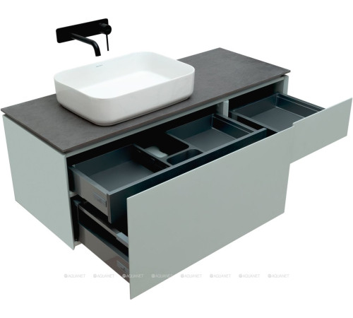 Тумба под раковину Allen Brau INFINITY 120 L 1+1 папирус белый матовый 1.21006.PWM