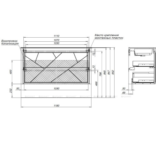 Тумба Allen Brau PARIS 120 см олива матовый 1.360003.CGM