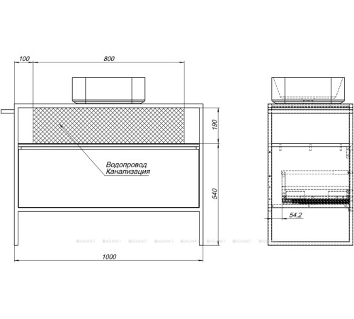 Тумба Allen Brau PRIORITY 100 папирус белый матовый 1.31003.PWM
