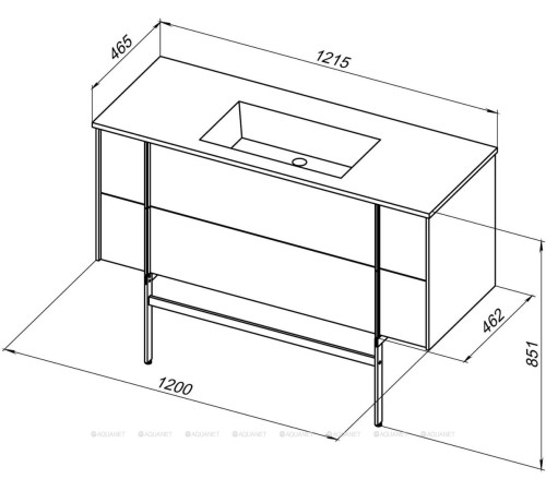Тумба под раковину Allen Brau REALITY 121 белый папирус матовый 1.32008.PWM