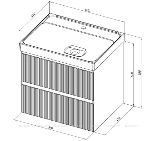 Тумба под раковину Aquanet Altera 60 белый матовый 00337154