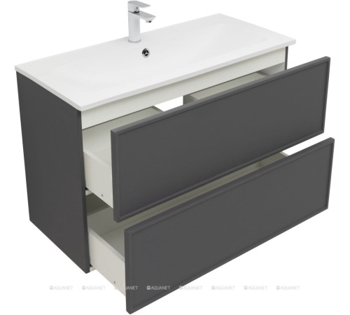 Тумба под раковину Aquanet Art 100 ясень графит 00329614