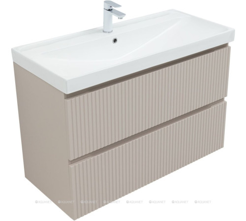 Тумба под раковину Aquanet Джейн 100 Flat бежевый 00343979