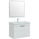 Тумба под раковину Aquanet Ирис new 80 подвесная 1 ящик 2 фасада белый глянец 00310150