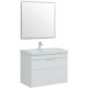 Тумба под раковину Aquanet Ирис new 80 подвесная 1 ящик 2 фасада белый глянец 00310150