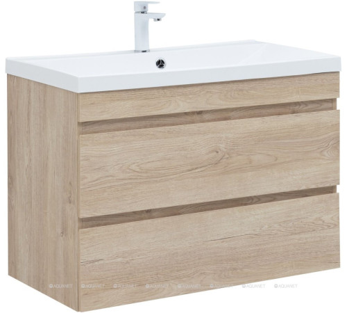 Тумба под раковину Aquanet Нота New 90 дуб светлый 00334199